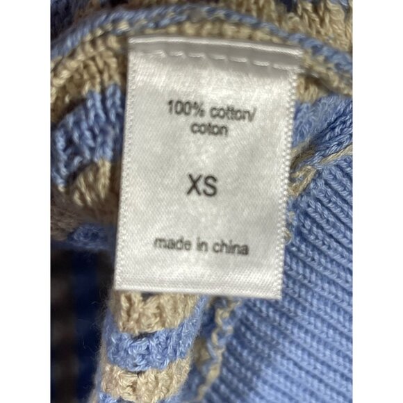 Maurices Womens Size XS Knit Long Sleeve Sweater Blue & Beige - Picture 6 of 6